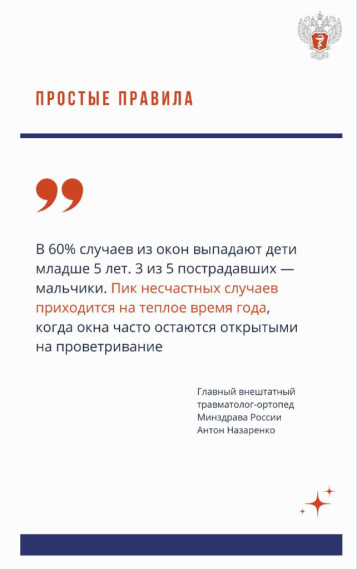 Не оставляйте детей без присмотра у открытых окон и балконов..